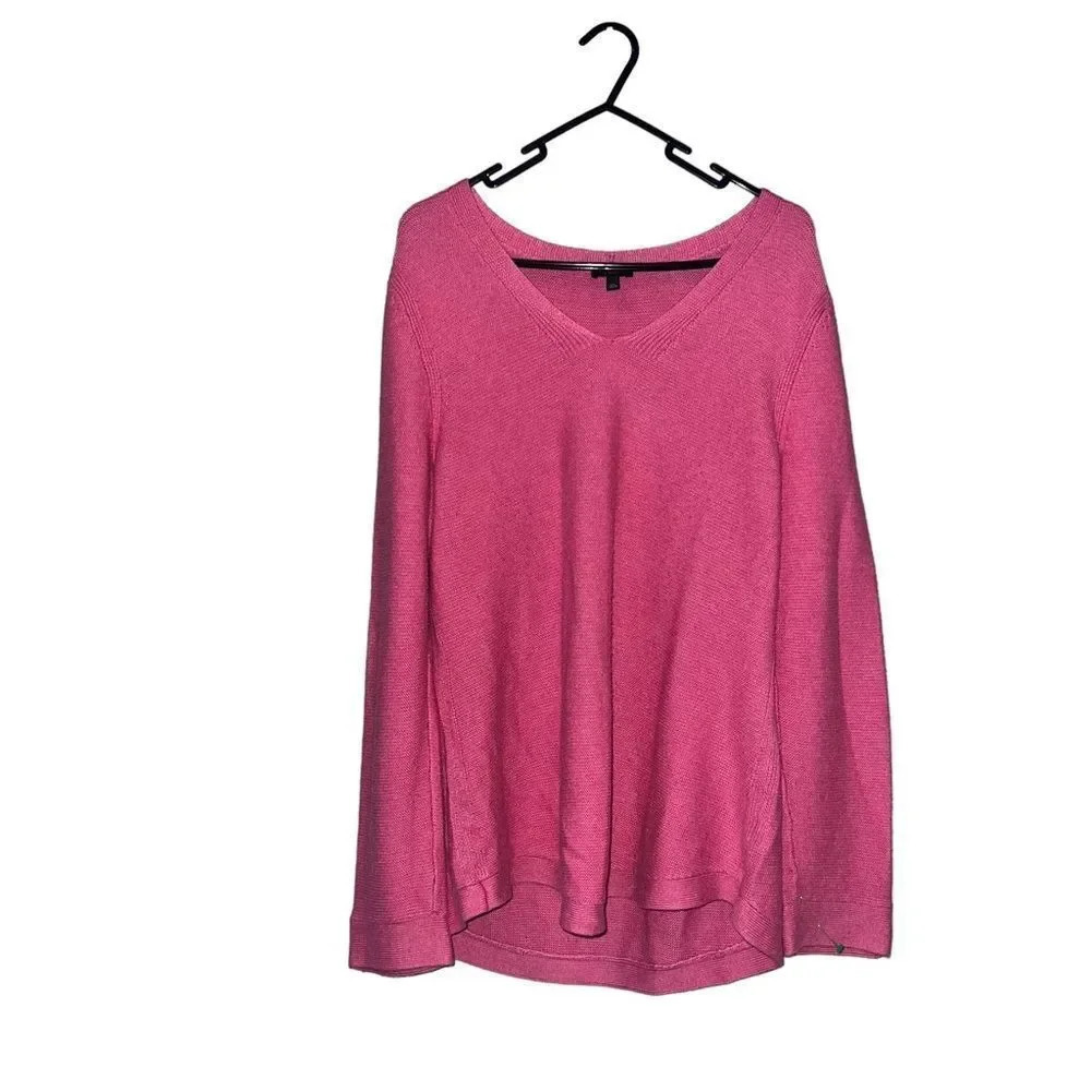 Talbots Pink V-Neck Sweater Size Large